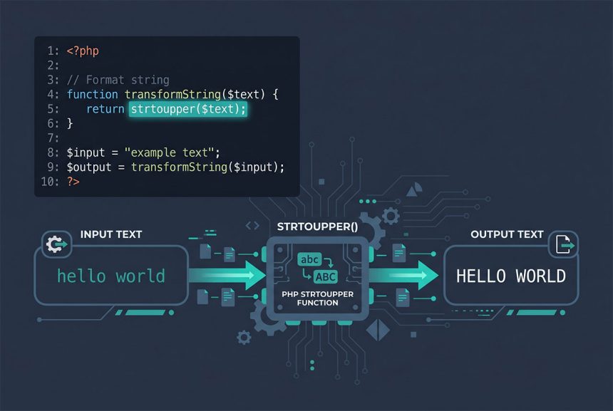 PHP convert string to uppercase — strtoupper and mb_strtoupper
