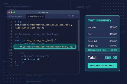 WooCommerce add custom fee — woocommerce_cart_calculate_fees + WC()->cart->add_fee