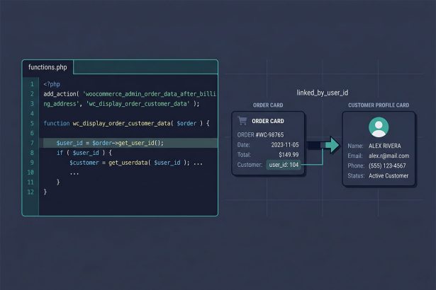 WooCommerce get customer ID from order — WC_Order::get_user_id