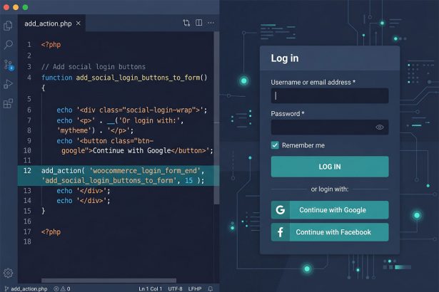 WooCommerce My Account login form hooks — five positions for injecting content