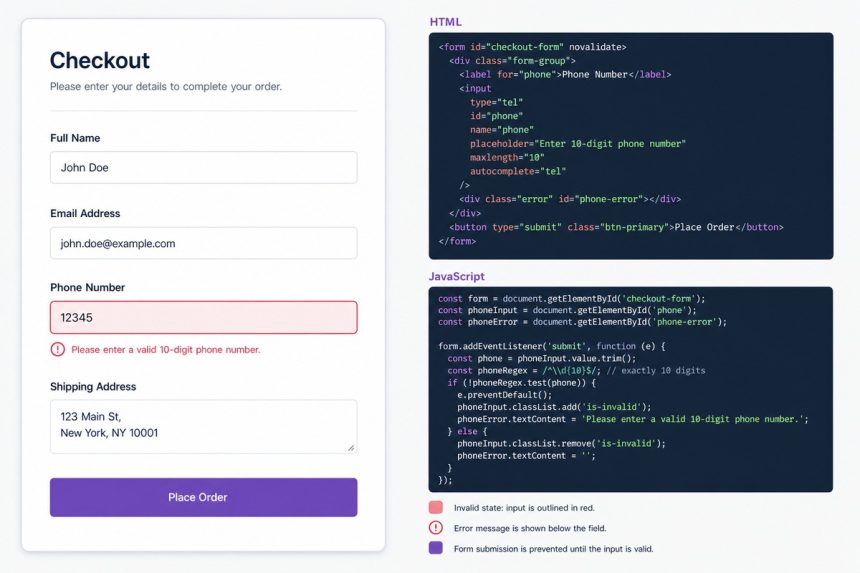 Enforce a minimum phone-number length in WooCommerce checkout
