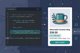 WooCommerce product view counter — meta-based counter with increment and display hooks