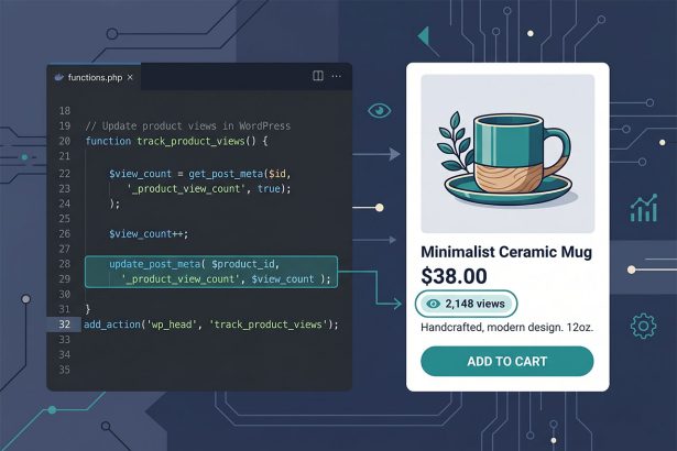 WooCommerce product view counter — meta-based counter with increment and display hooks