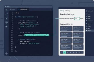 WordPress default posts per page — get_option reads the Settings Reading value
