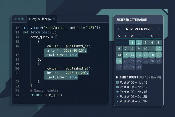 WordPress posts by date range — date_query with after/before/inclusive