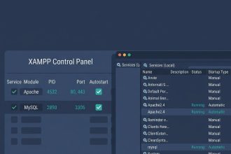 XAMPP autostart Apache and MySQL on Windows — XAMPP Control Panel and services