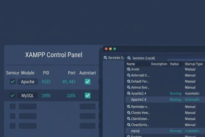 XAMPP autostart Apache and MySQL on Windows — XAMPP Control Panel and services